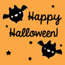 Happy Halloween Kawaii Winking Bat GIF