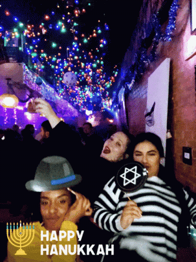 Happy Hanukkah Group Photo GIF