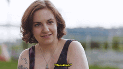 Happy Hanukkah Lena Dunham Dog GIF
