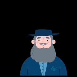 Happy Hanukkah Menorah Head Animation GIF