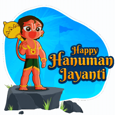 Happy Hanuman Jayanti Hanuman Holding Hammer