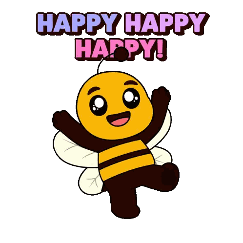 Abeja feliz feliz feliz Sticker