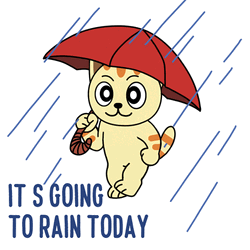 Happy Happy Happy Cat Rainy Day Today GIF