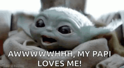 Happy Happy Happy Meme Baby Yoda GIF