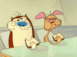 Happy Happy Joy Joy Ren And Stimpy Eating GIF