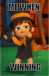 Happy Hat Kid When Winning GIF