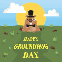 Happy Heart Groundhog Day  GIF