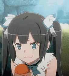 Happy Hestia DanMachi Bite GIF