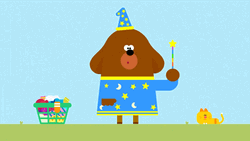 Happy Hey Duggee Holding Magic Wand GIF