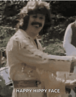 Happy Hippie Face GIF