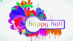 Happy Holi Colorful Art Design GIF