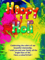 Happy Holi Greeting With Message GIF