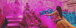 Happy Holi Splashing Colored Powder GIF