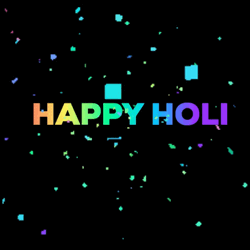Happy Holi With With Confetti GIF