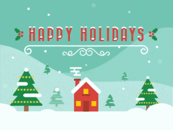 Happy Holiday House In Middle Of The Forest GIF