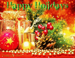 Happy Holiday With Light And Gifts GIF
