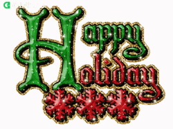 Happy Holiday With Snow Flakes GIF