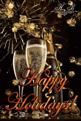 Happy Holidays Champagne GIF