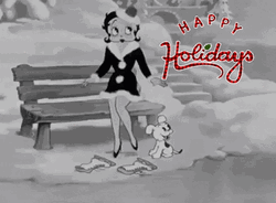 Happy Holidays Meme Betty Boop Posing GIF