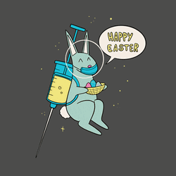 Happy Holidays Meme Bunny In Outerspace GIF