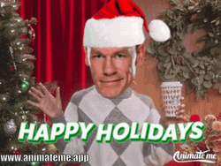 Happy Holidays Meme Edited John Cena GIF