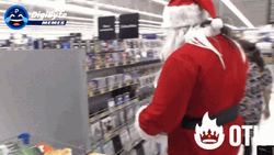 Happy Holidays Meme Santa Claus Shopping GIF