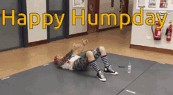 Happy Hump Day Exercising Man