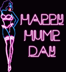 Happy Hump Day Neon Lights Bad Girl GIF