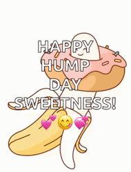 Happy Hump Day Sweetness Banana Donut GIF