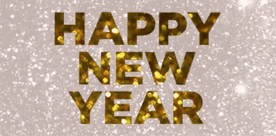 Happy In Gold Letters GIF