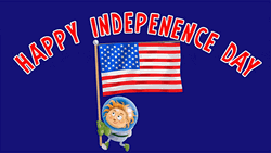 Happy Independence Day Astronaut GIF