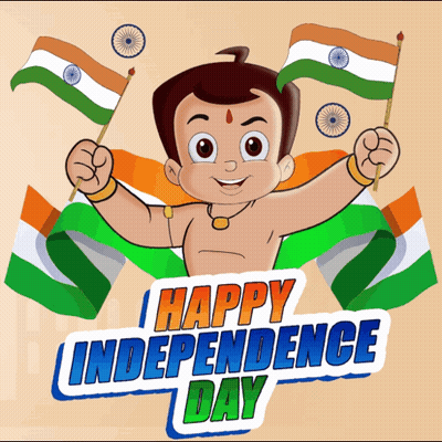 Happy Independence Day Cartoon Character GIF