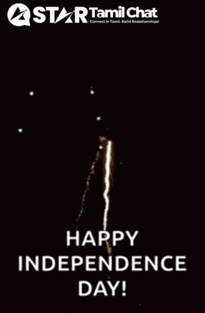 Happy Independence Day Greeting Card With Fireworks GIF