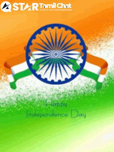 Happy Independence Day Poster With Indian Flag GIF