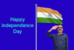 Happy Independence Day Ramani Salute GIF