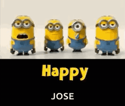 Happy Jose Minions Group GIF