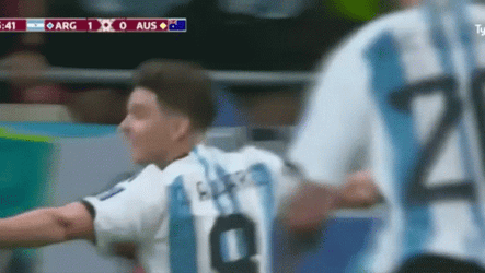 Happy Julian Alvarez GIF