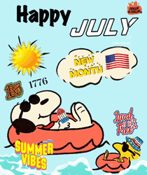 Happy July 4, 1776 Snoopy GIF