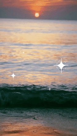Happy July Beach Sunset GIF