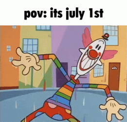 Happy July Color Changing Body GIF