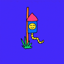 Happy July Rocket Surprise GIF