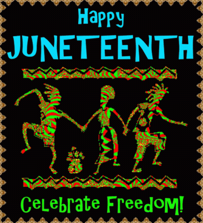 Happy Juneteenth Celebrate Freedom Poster GIF