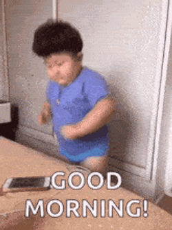 Happy Kid Good Morning Meme GIF