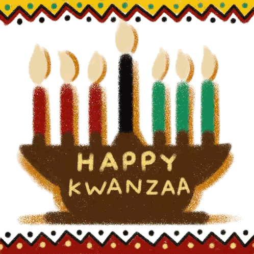 Happy Kwanzaa Candles Sticker