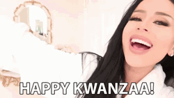 Happy Kwanzaa Cheerful Beautiful Lady GIF