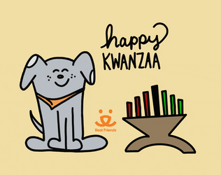 Happy Kwanzaa Cute Cartoon Dog GIF