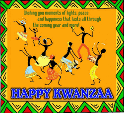 Happy Kwanzaa Dancing People