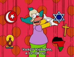 Happy Kwanzaa Krusty The Clown The Simpsons GIF