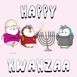 Happy Kwanzaa Pudgy Penguins Candles GIF