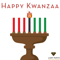 Happy Kwanzaa With Lit Candle